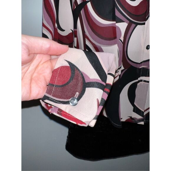 Y2K abstract Longsleeve Button Down. Size medium - Picture 6 of 8